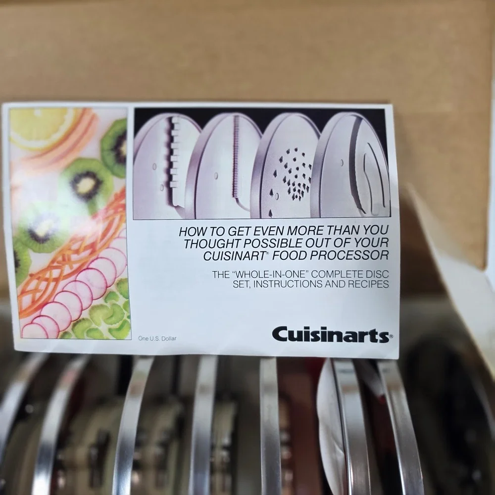 Cuisinart DLC-7 Complete Disc Set DLC-070 Vintage 9 Blades Japan NEW Open Box